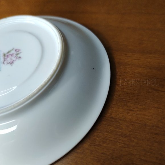 Vintage Cherry China Occupied Japan Floral Demitasse Teacup and Saucer - Picture 7 of 11